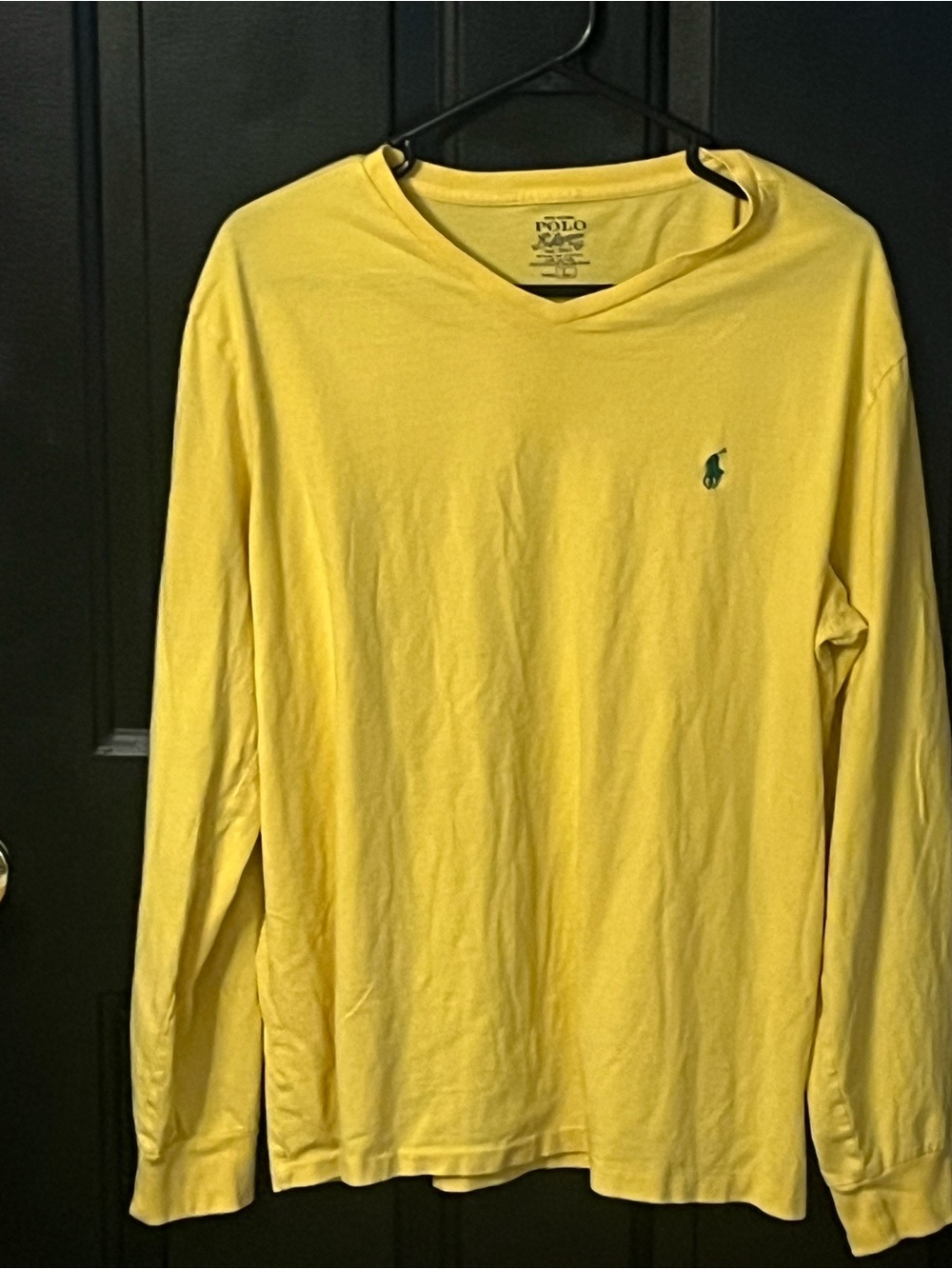 Polo by Ralph Lauren Bright Yellow Long-Sleeve V-Neck Tee